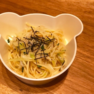 幼児食☆しらすとネギの和風パスタ